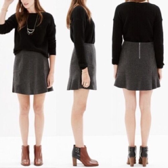 Madewell Wool Skirt - Picture 1 of 6
